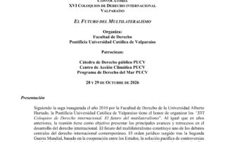 XVI Coloquios de Derecho Internacional 28 y 29 de octubre de 2026