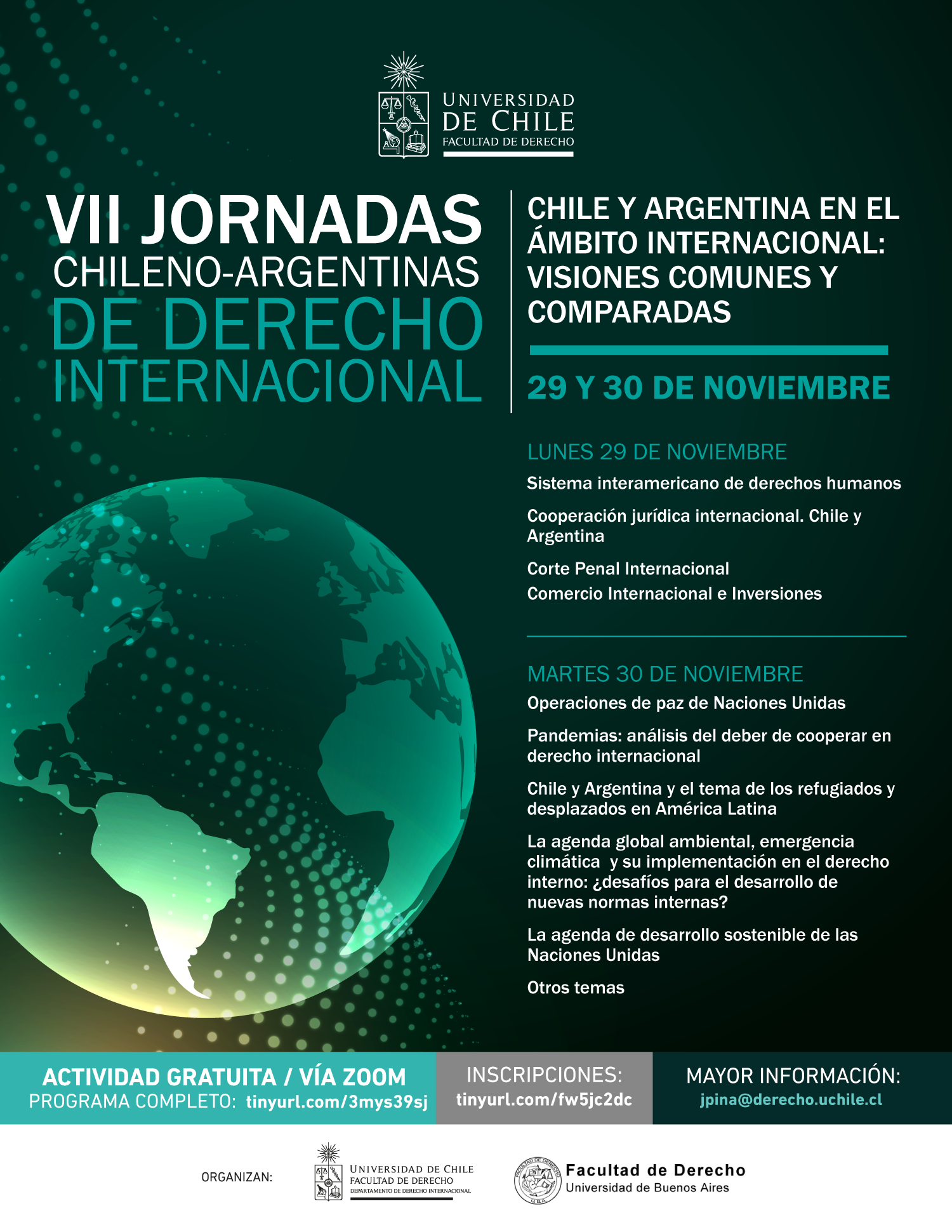VII Jornadas Chileno-Argentinas de Derecho Internacional. 29 y 30 de Noviembre 2021