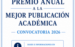 Premio anual a la mejor publicación académica Convocatoria 2026 Bases e informaciones: sochidi.cl/premio2026 Fecha de cierre para postular: 1 de septiembre de 2026